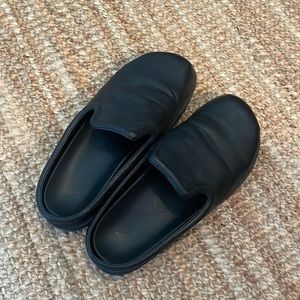 Mango Leather Slip On Clog Style Shoes